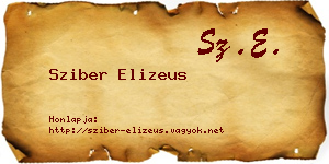 Sziber Elizeus névjegykártya